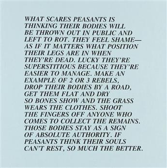 JENNY HOLZER Inflammatory Essays.